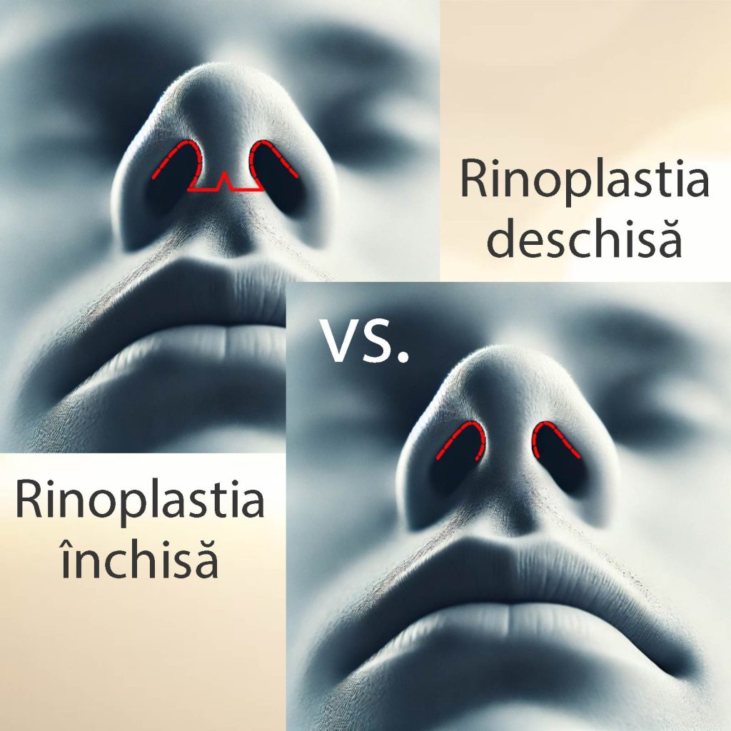 Rinoplastia închisă vs. rinoplastia deschisă